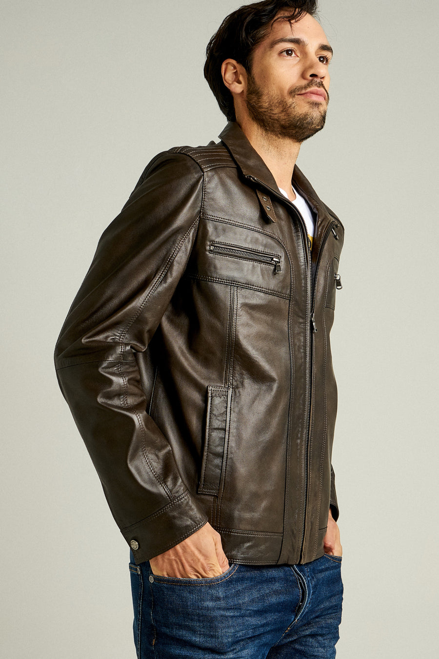 NICO MEN'S LEATHER JACKET