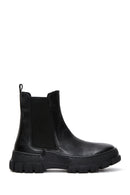 Women's Black Leather Chelsea Boots | Derimod