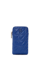 Women's Blue Faux Leather Crossbody Bag | Derimod