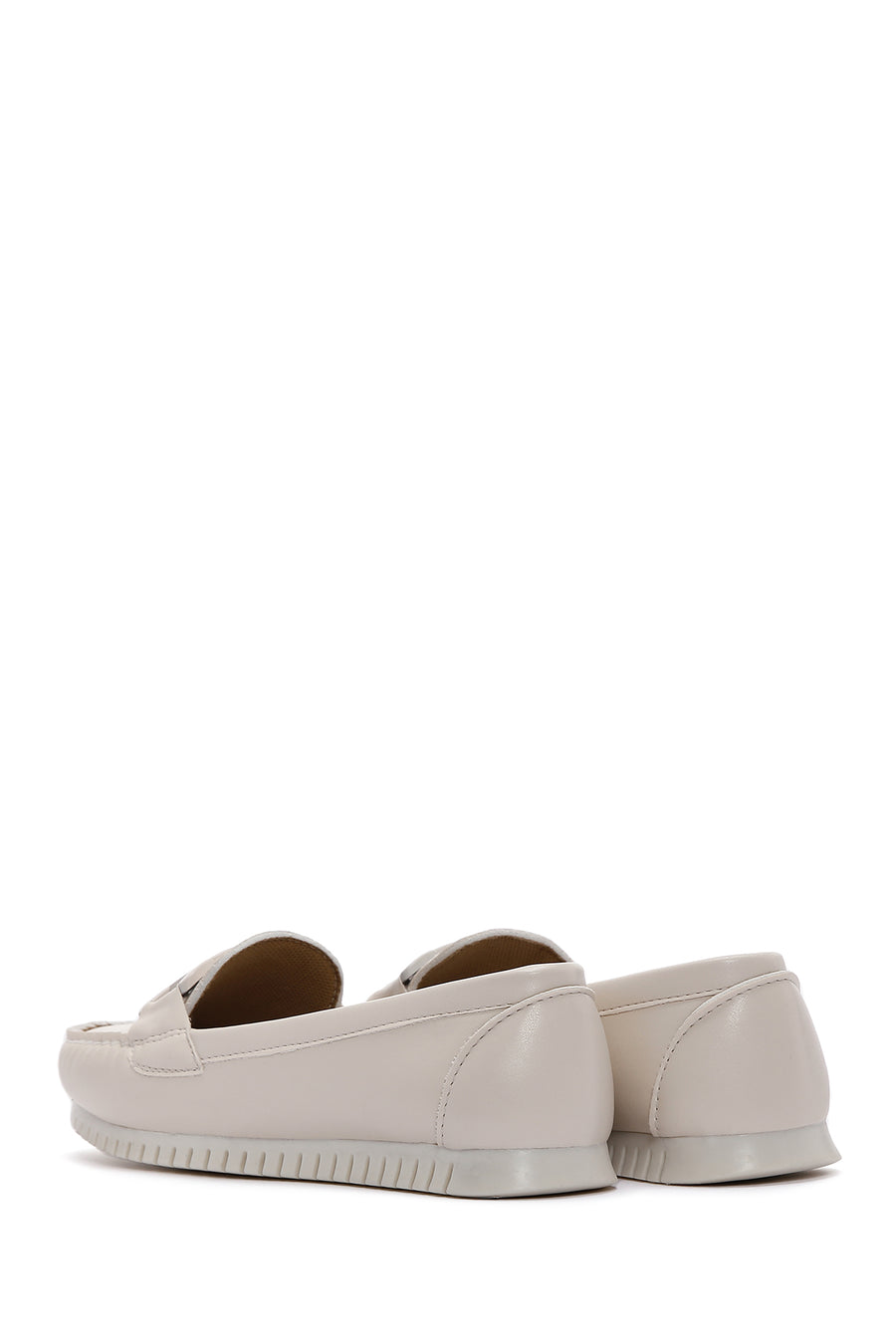 Kadın Bej Toka Detaylı Loafer