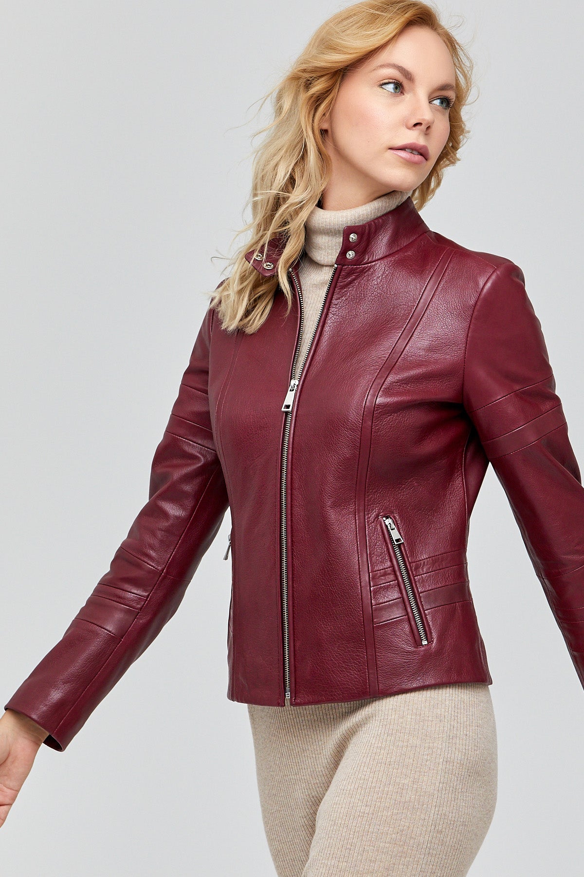 Tania Women's Leather Jacket 19WGD580044 | Derimod