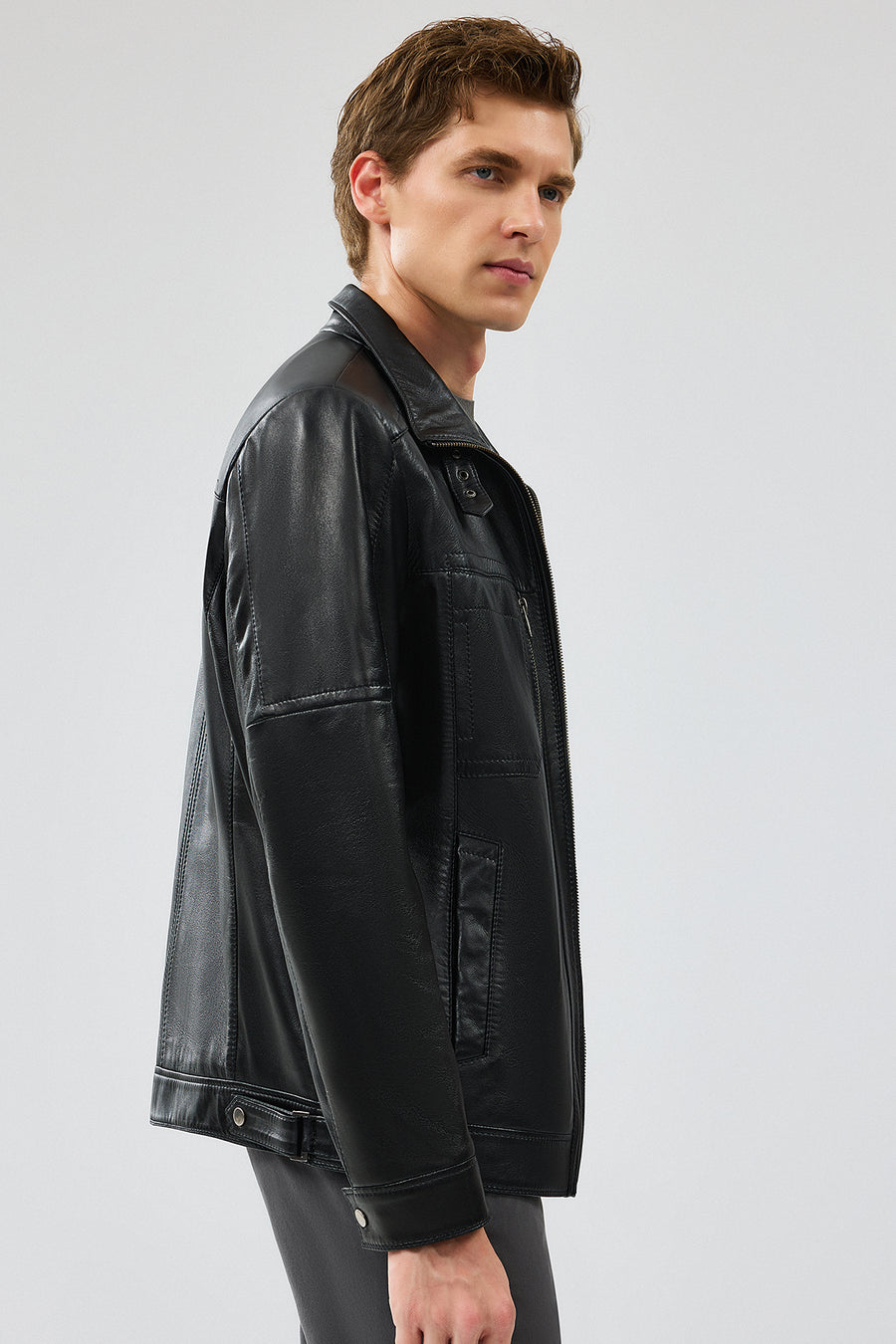
Muller-X Men's Black Leather Jacket
