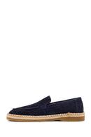Men's Navy Blue Suede Leather Casual Loafer | Derimod