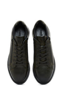Erkek Haki Deri Sneaker | Derimod