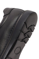 Erkek Siyah Bağcıklı Deri Sneaker | Derimod