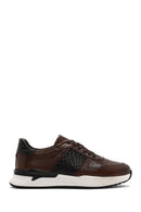 Men's Brown Lace-Up Leather Casual Sneakers | Derimod