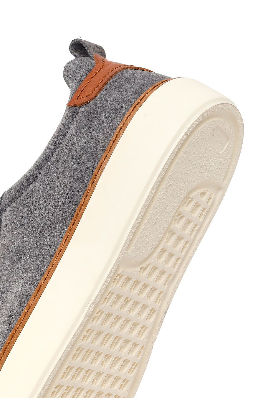 Erkek Gri Bağcıklı Kalın Tabanlı Süet Deri Sneaker