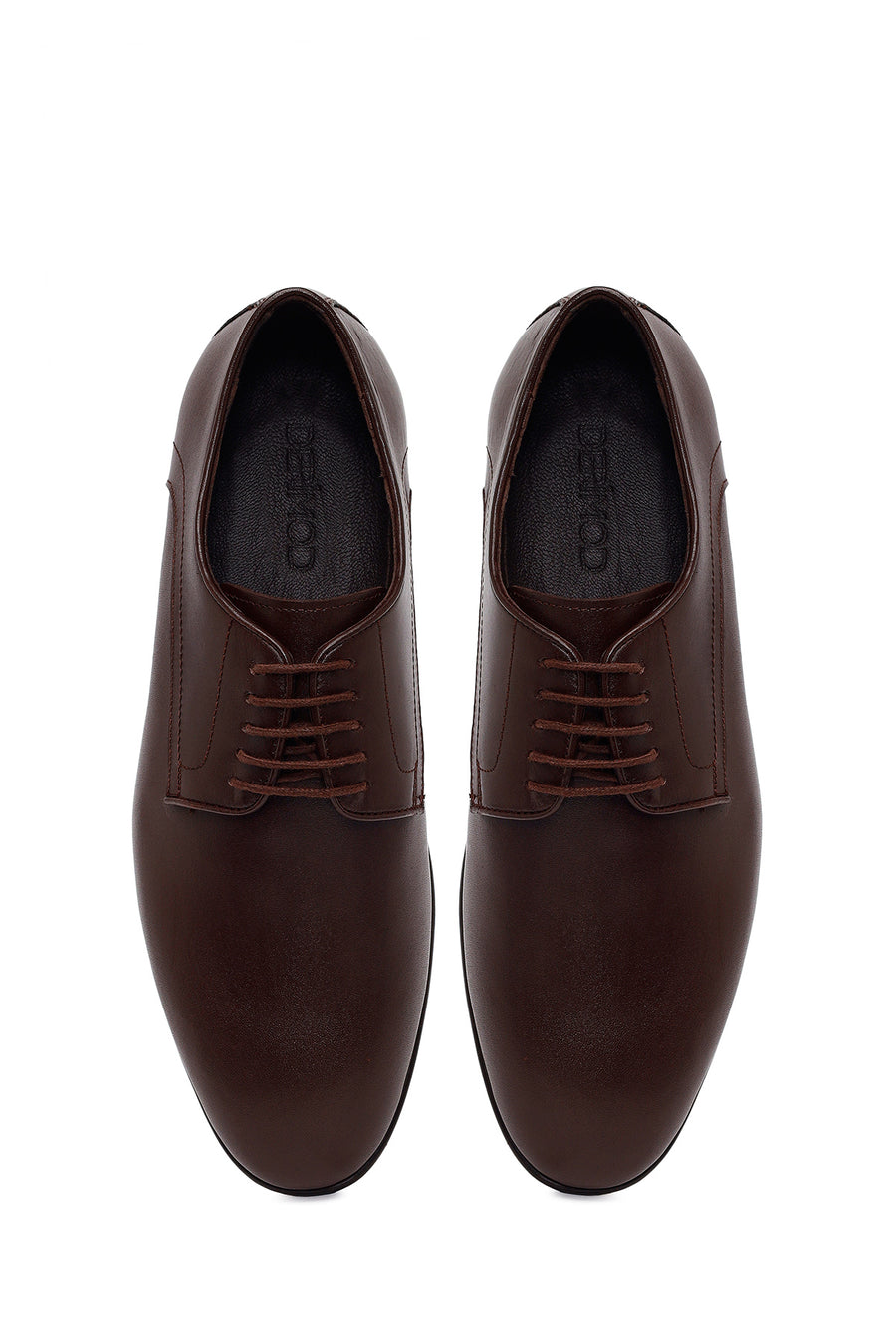 Male Brown Lace-Up Leather Classic Shoes