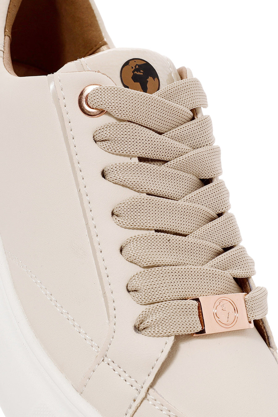 ACBC x Derimod Kadın Krem Bağcıklı Kalın Tabanlı Sneaker