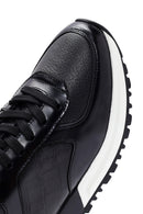 Men's Black Lace-up Leather Sneaker | Derimod