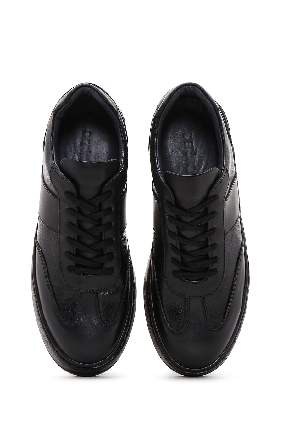 Erkek Siyah Deri Sneaker