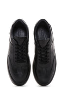 Men's Black Leather Sneaker | Derimod