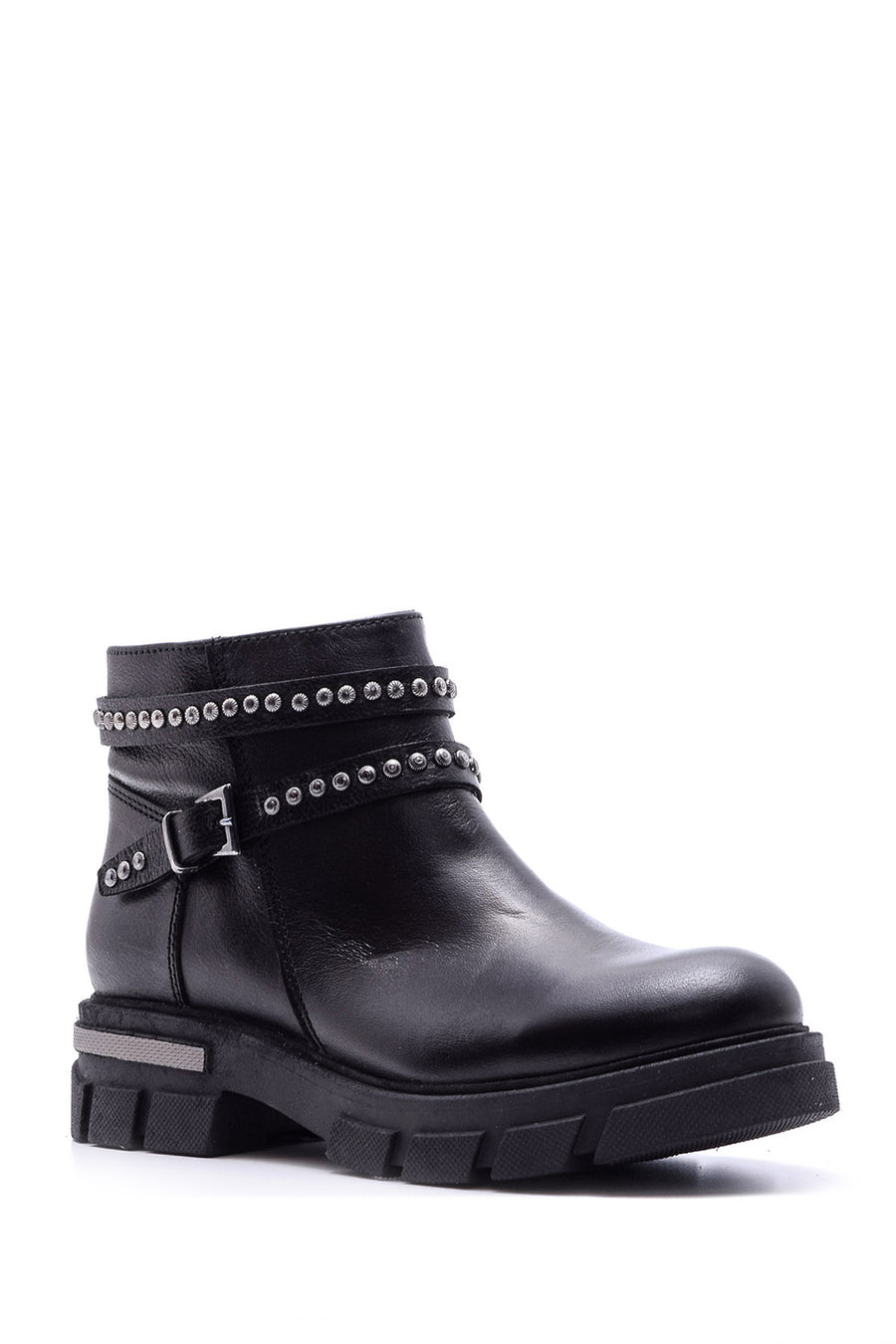 Women's Studded Detailed Leather Boots