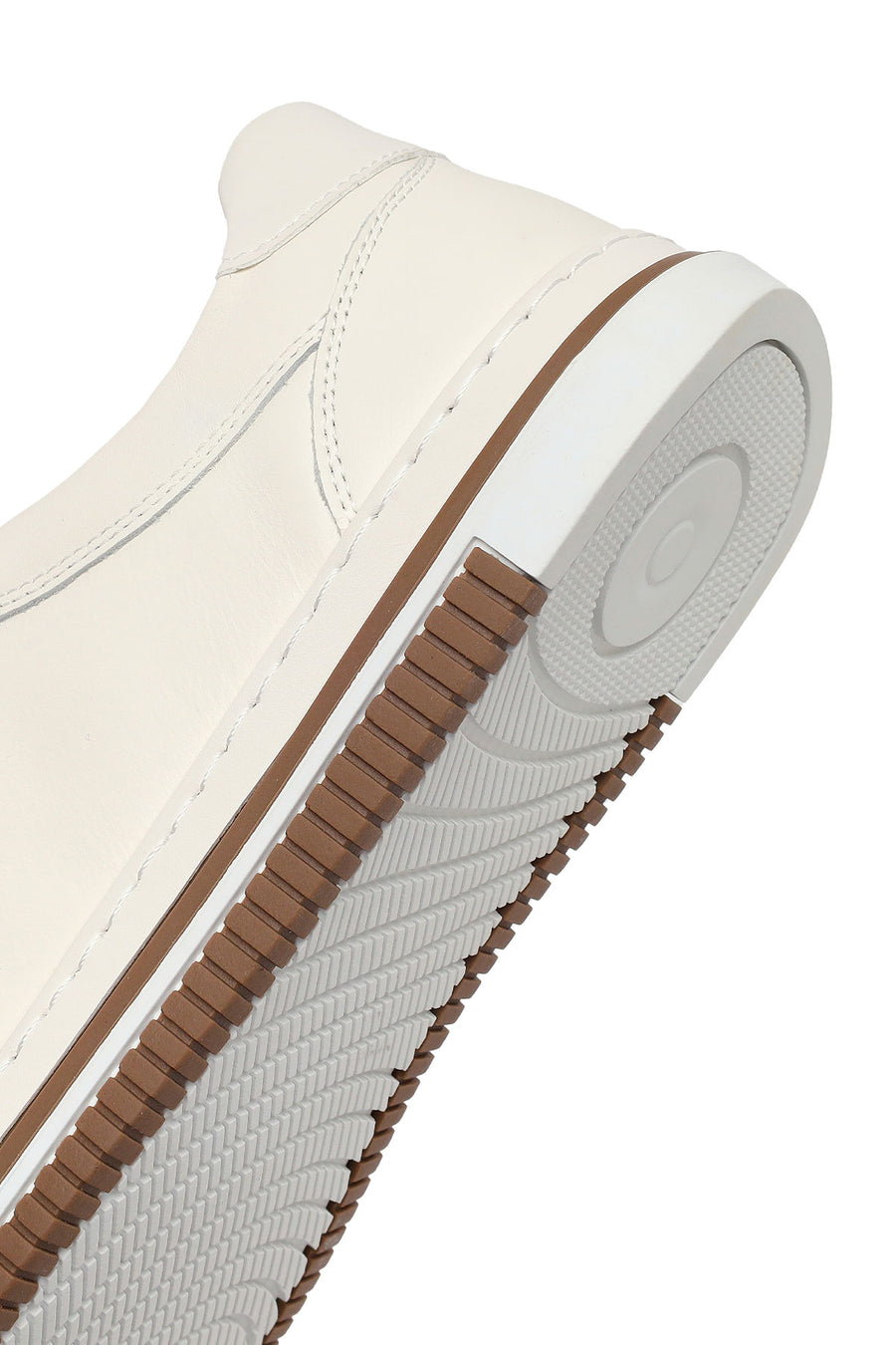 Male White Lace-up Leather Sneaker