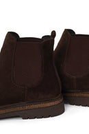 Male Brown Suede Chelsea Boots | Derimod