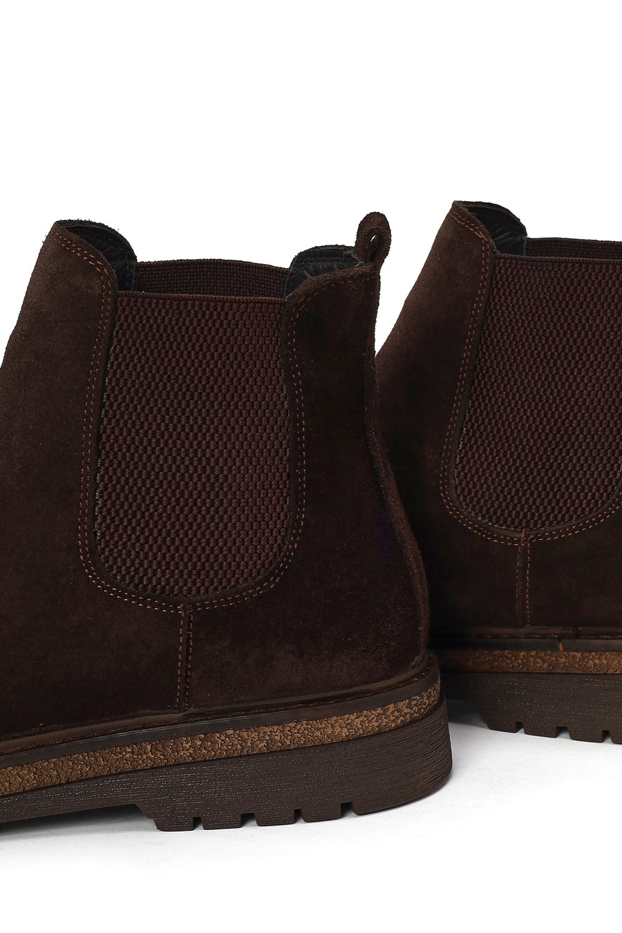 Male Brown Suede Chelsea Boots