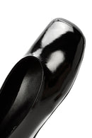 Women's Black Stone Detailed Patent Leather Ballerinas | Derimod