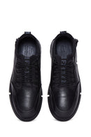 Men's Black Leather Sneaker | Derimod