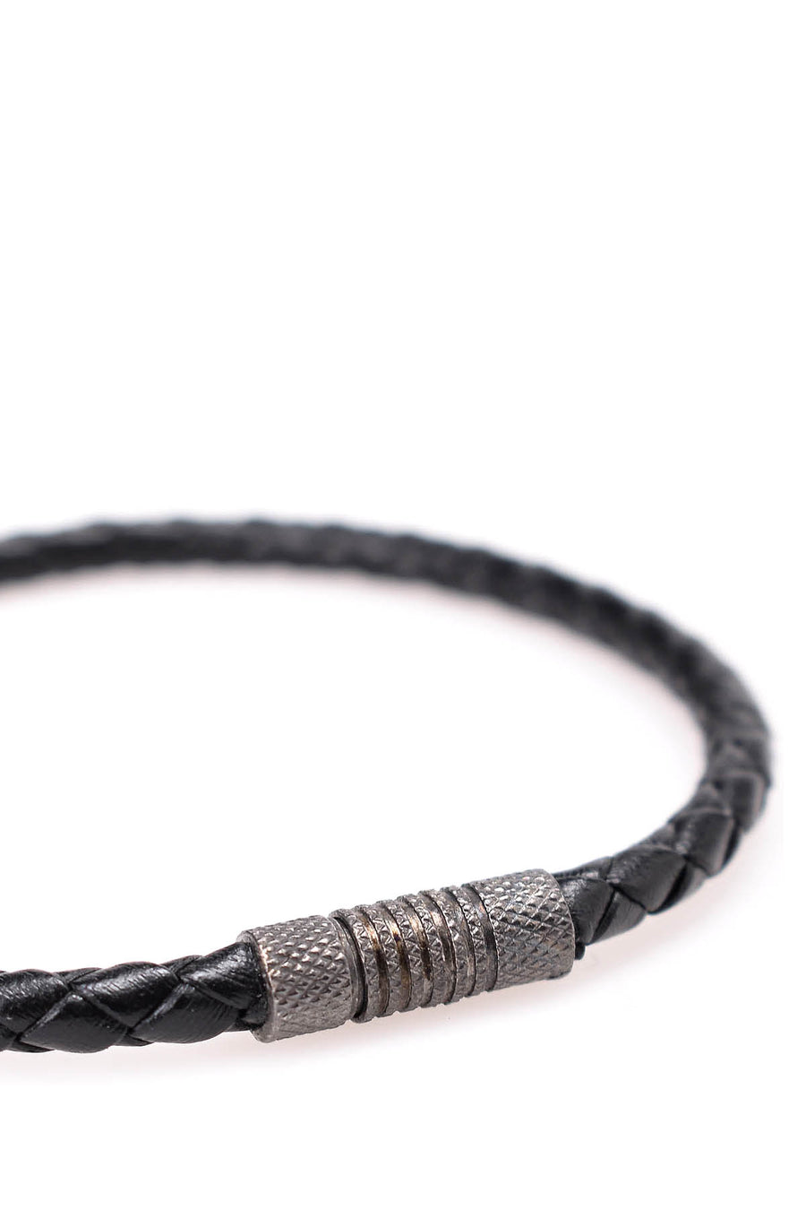 Men's Black Leather Bracelet