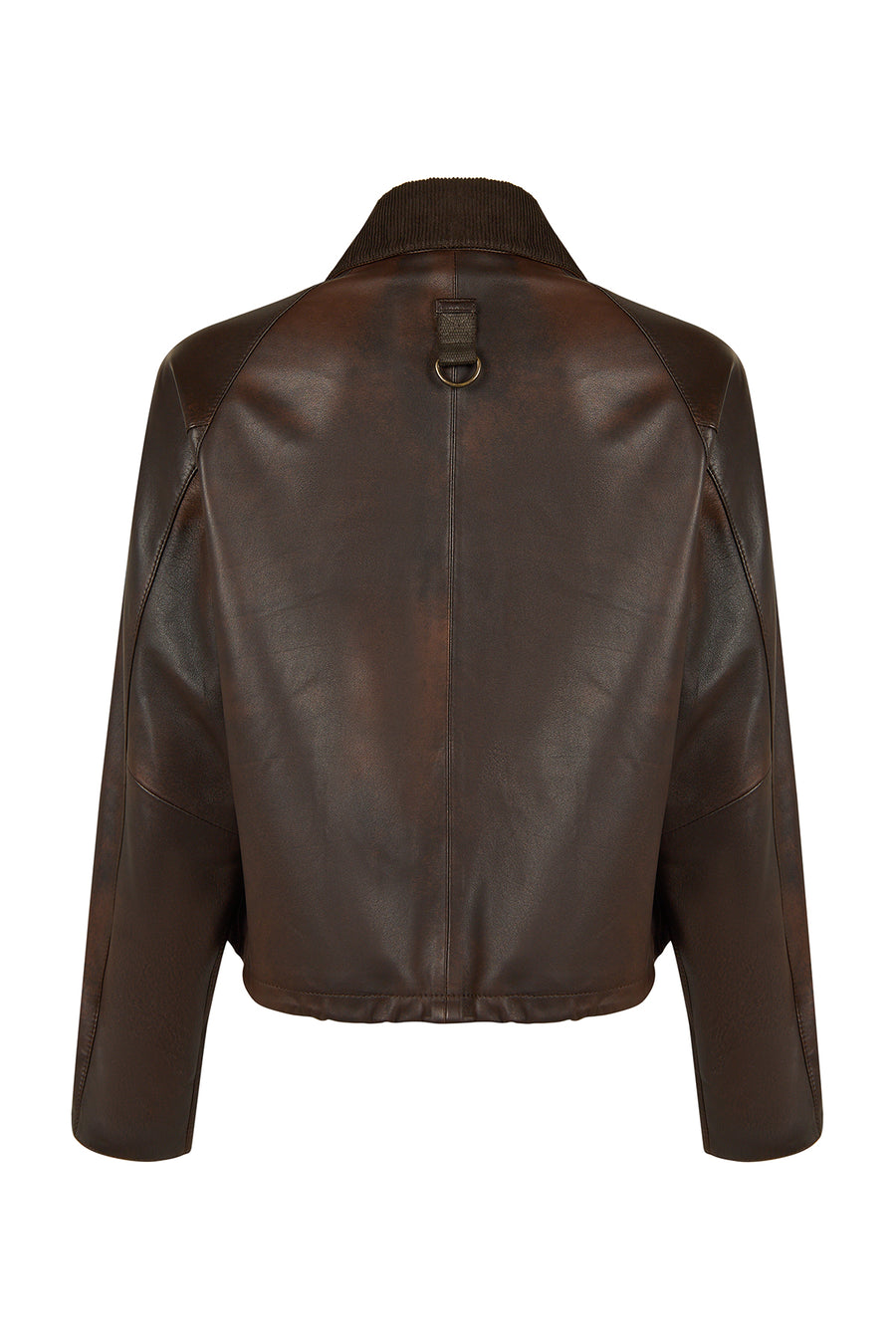 Richmond Woman Brown Short A-Line Leather Jacket