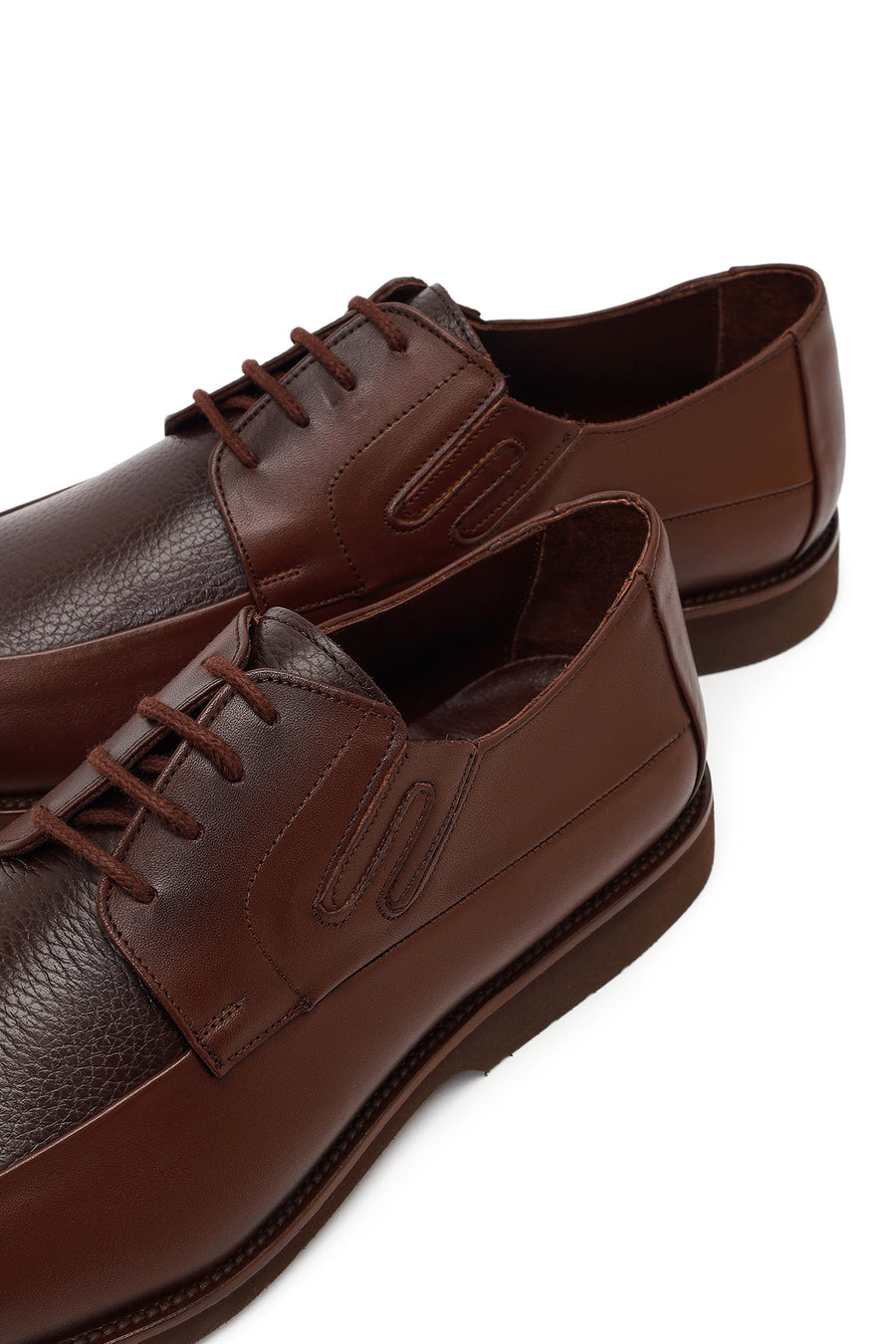 Men's Brown Lace-up Leather Casual Shoes