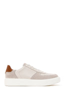 Men's Beige Thick Soled Leather Sneaker | Derimod