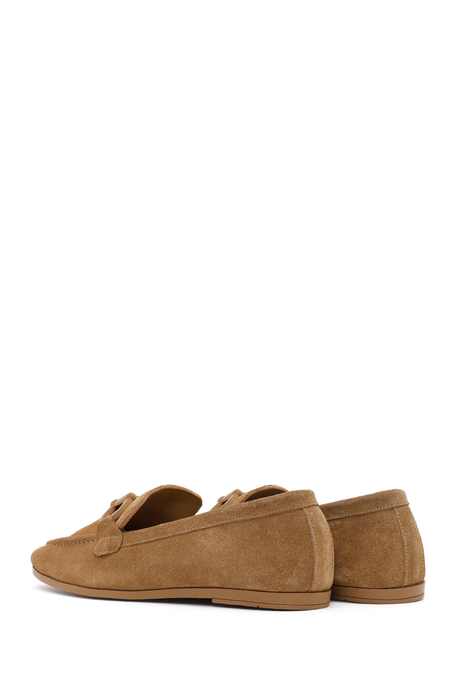 Women's Tan Suede Leather Loafer