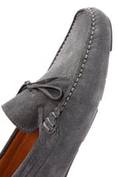 Men's Gray Leather Loafer | Derimod