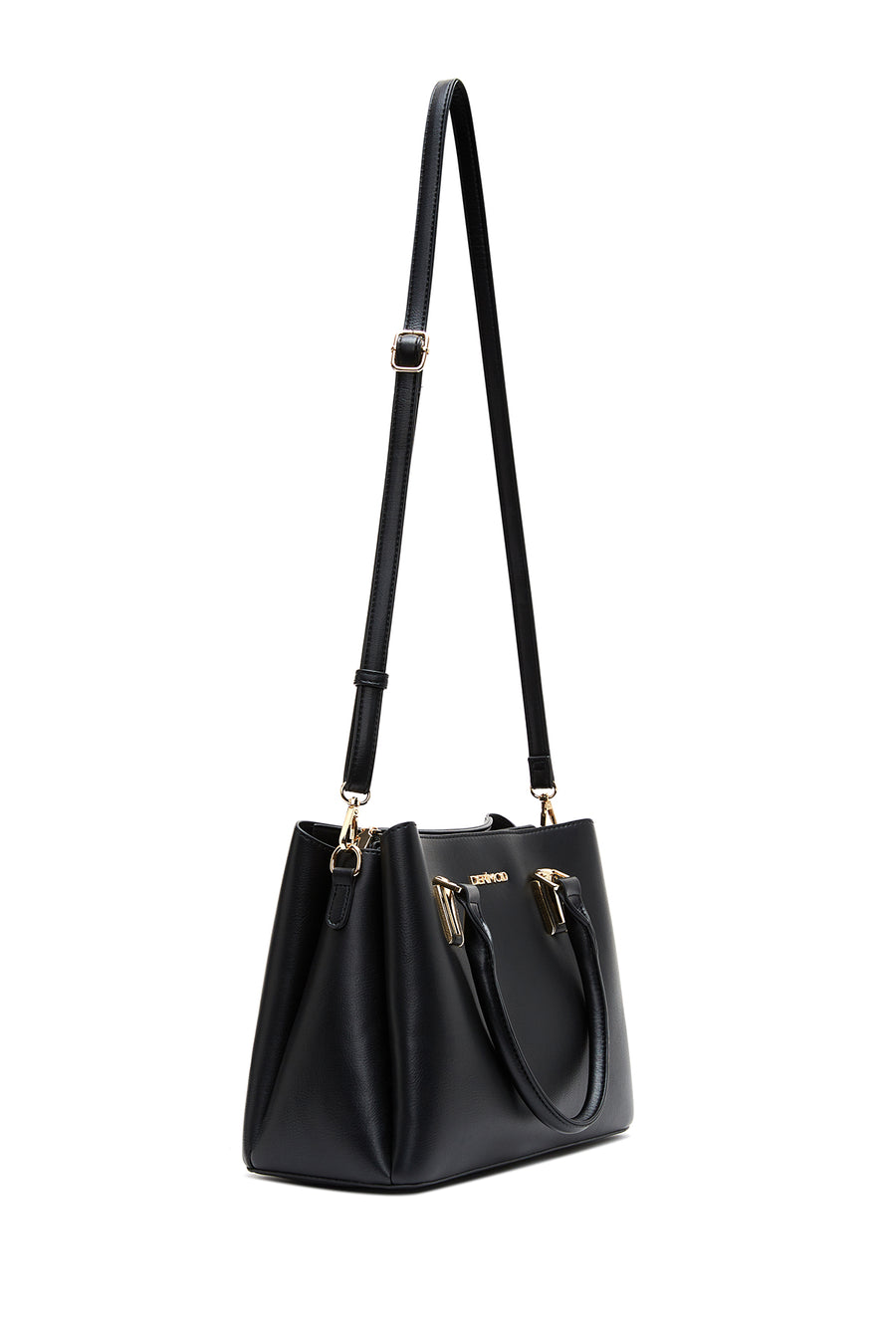 Woman Black Long-Strap Shoulder Bag