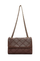 Women's Brown Long Strap Printed Handbag | Derimod