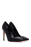 Women's Black Thin Heeled Leather Stiletto | Derimod