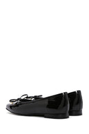 Women's Black Patent Leather Ballerinas | Derimod