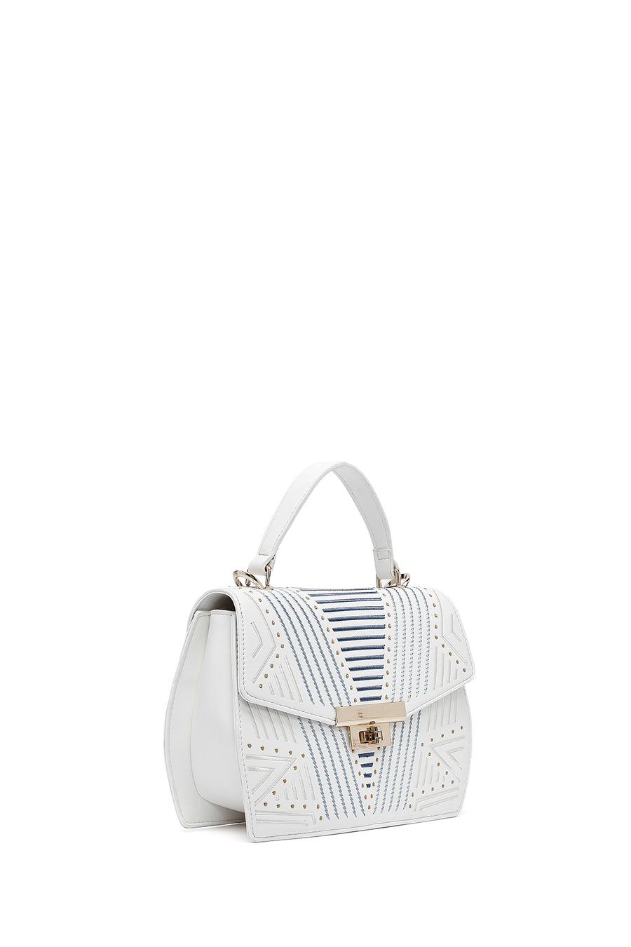 Women's Cream Printed Long Shoulder Bag