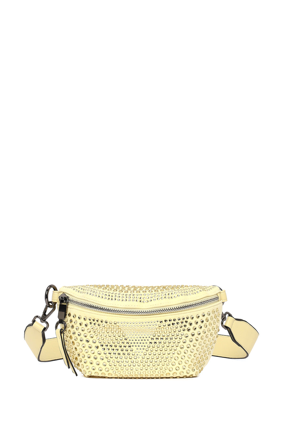 Woman Yellow Chain Strap Crossbody Bag
