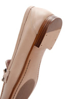 Women's Beige Leather Buckle Classic Loafer | Derimod