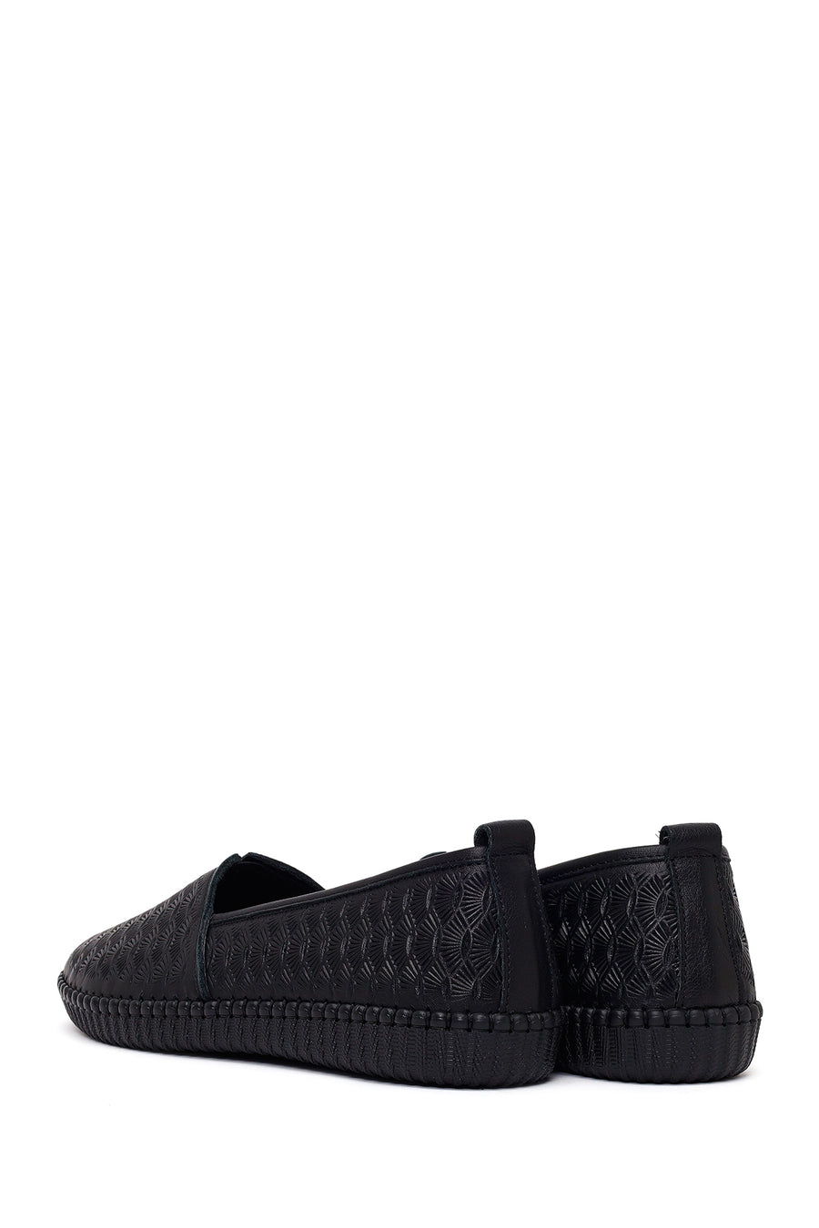 Kadın Siyah Deri Konfor Loafer