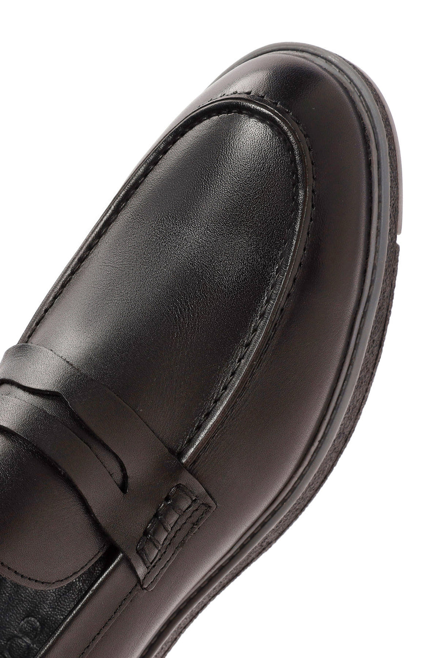Men's Black Leather Casual Loafer