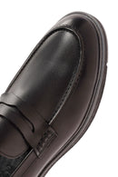 Men's Black Leather Casual Loafer | Derimod