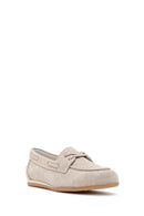 Women's Beige Lace-up Suede Leather Shoes | Derimod