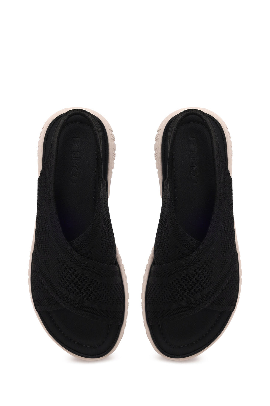 Woman Black Thick-Soled Comfort Sandal