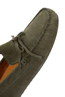 Men's Khaki Suede Leather Casual Loafer | Derimod