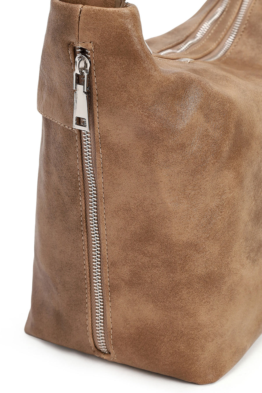 Woman Mink Long-Strap Shoulder Bag