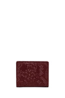Women's Claret Red Printed Wallet | Derimod