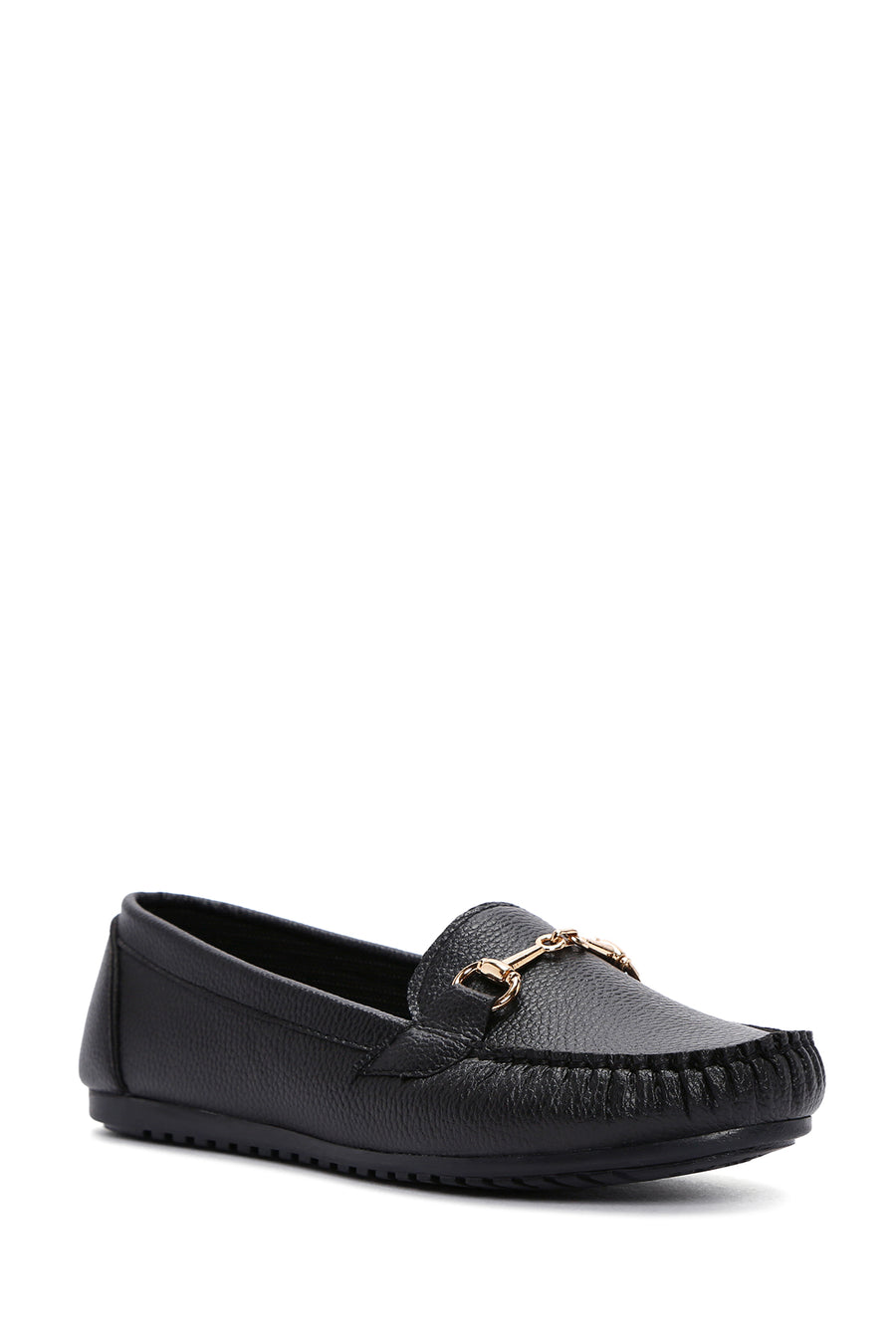 Kadın Siyah Toka Detaylı Loafer