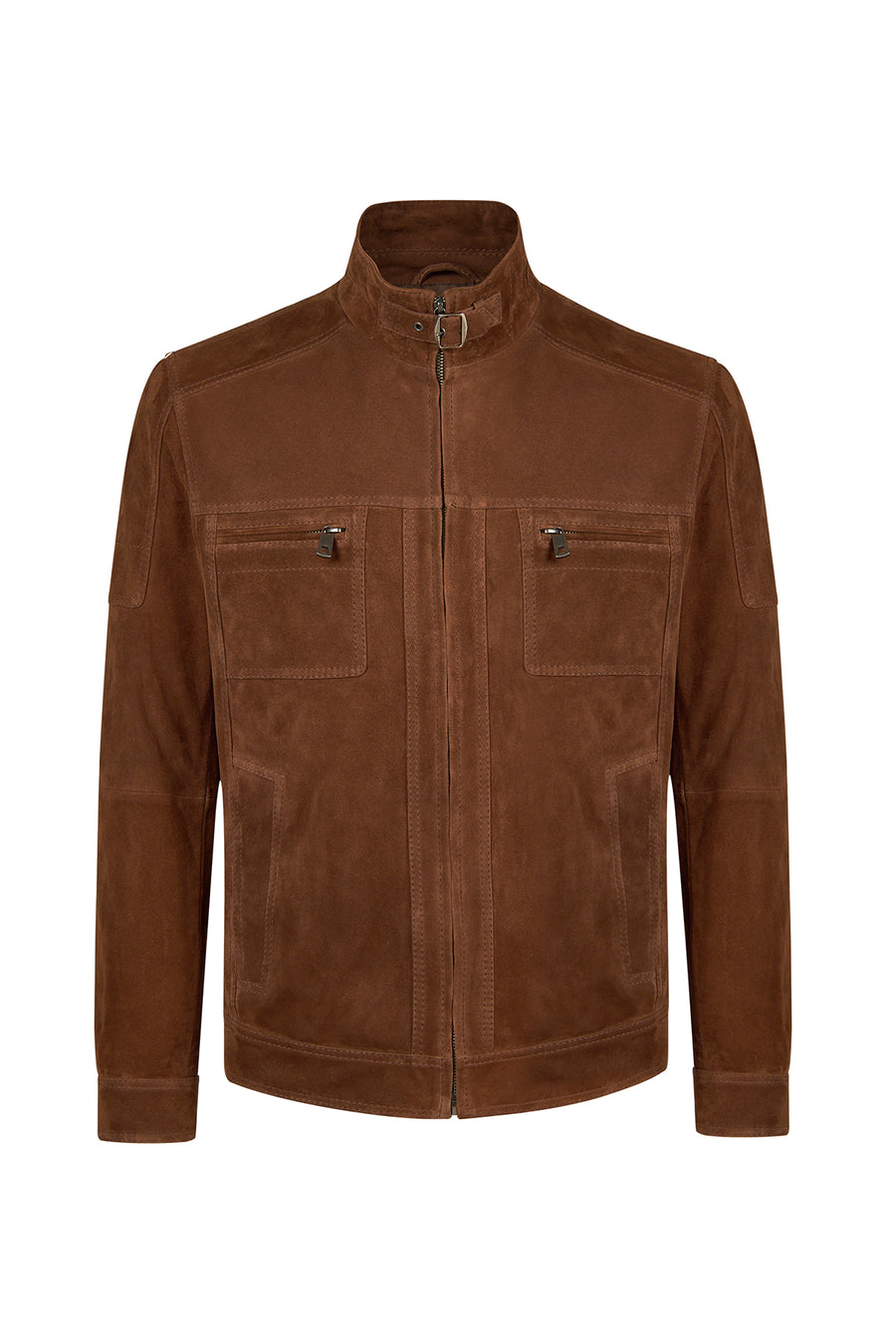 Wade Male Brown Slim-Fit Suede Jacket 26SGF646210 | Derimod