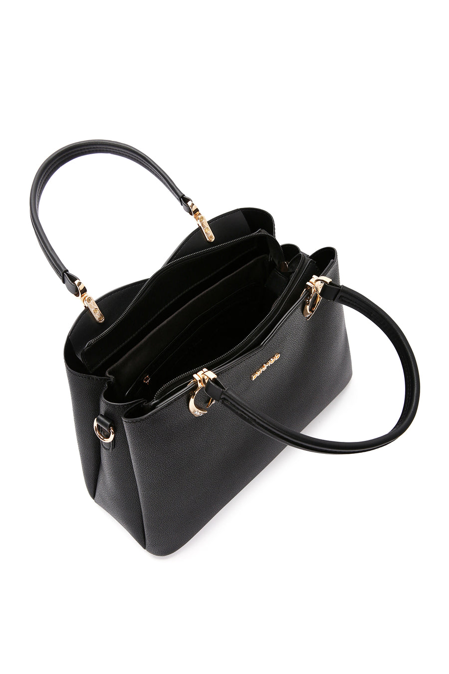 Woman Black Long-Strap Shoulder Bag
