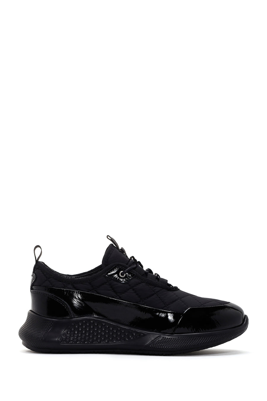 Women's Black Thick Soled Leather Sneaker 22WFD415114 | Derimod