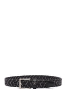 Men's Black Braided Leather Belt | Derimod