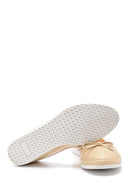 Women's Bow Leather Ballerinas | Derimod