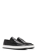 Men's Black Sport Leather Loafer | Derimod